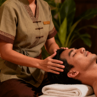 Face massage with Mask